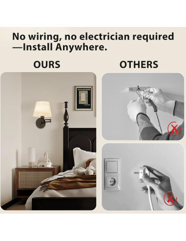 Juego de Apliques de Pared Inalámbricos ONWECEN 2 Unidades RGB