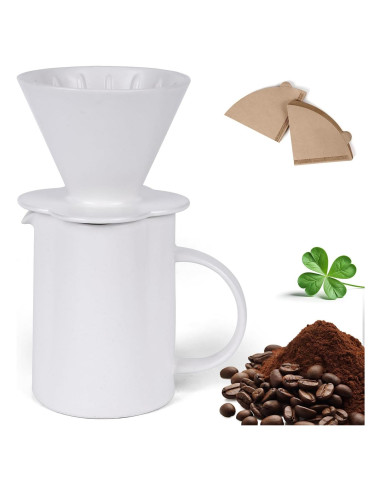 Cafetera de Goteo AZYM 500 ml Cerámica Vintage Blanca