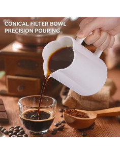 Cafetera de Goteo AZYM 500 ml Cerámica Vintage Blanca 2