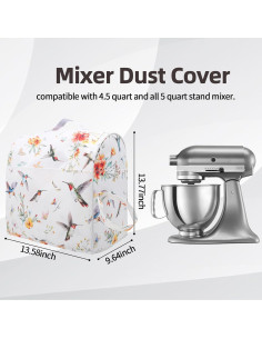 Cubierta de Polvo Kitchen Aid 4.5-5 Qt con Almacenamiento Colibrí 2
