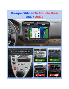 Estéreo de Coche Android Hikity 2+64GB para Honda Civic 2001-2005 2