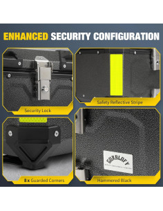 Maletero de Motocicleta Gurblofy 45L Impermeable Negro 2