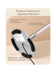 Lámpara de Mesa LED EDISHINE Plata 6W Regulable 3 Temperaturas 2