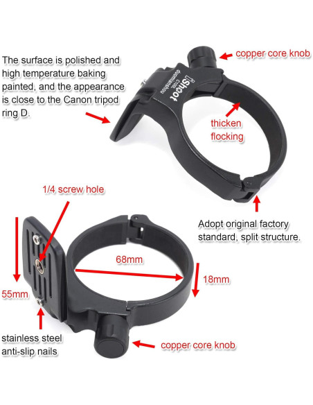 Anillo de Montaje en Trípode iShoot para Lente Canon EF 100mm