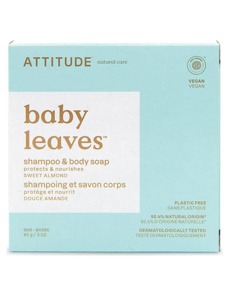 Jabón Sólido para Bebés ATTITUDE Buenas Noches 85g Vegano