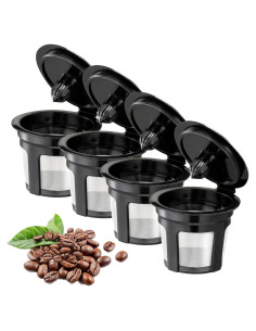 Filtros de Café Reutilizables InwodiTeki para Keurig 1.0 y 2.0 - 4 Unidades