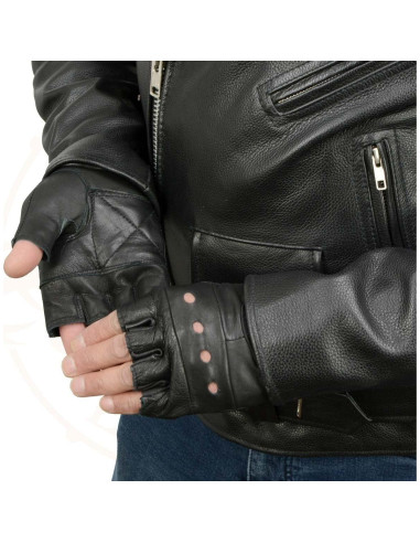 Guantes de Motocicleta Milwaukee Leather SH216 Sin Dedos XS