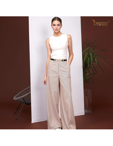 Cinturón Elástico Retro JASGOOD para Mujeres con Hebilla Dorada