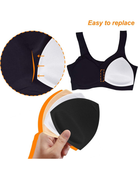 Almohadillas Sujetadores Removibles TopBine A/B 12.57x12.06 cm