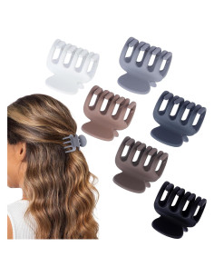 6 Clips de Garra Pequeños USDNICE para Cabello Fino 4.3x4.6cm