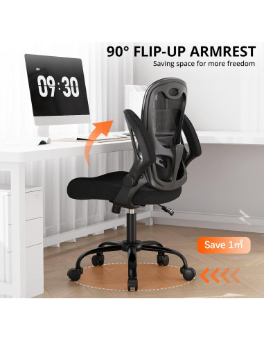 Silla de Oficina Ergonómica Synorla HKSY-YBBGYWTZHB3 Negra