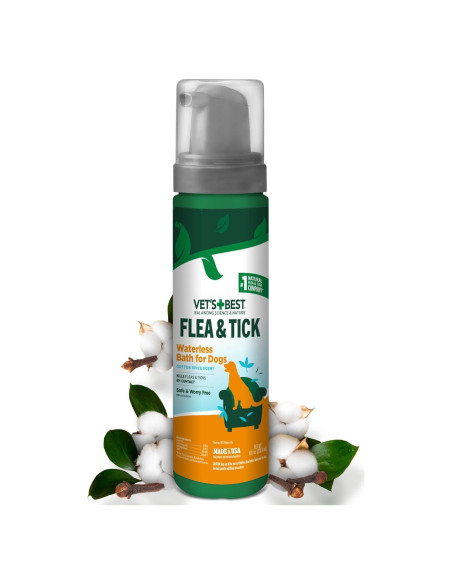 Baño Seco Natural Vet's Best 227 g - Pulgas y Garrapatas