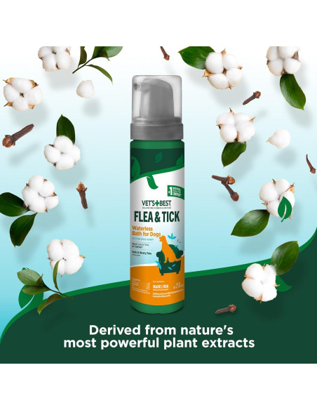 Baño Seco Natural Vet's Best 227 g - Pulgas y Garrapatas