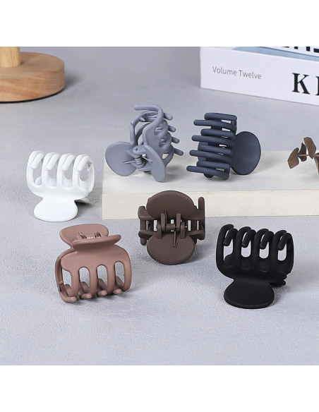 6 Clips de Garra Pequeños USDNICE para Cabello Fino 4.3x4.6cm 6 Clips de Garra Pequeños USDNICE para Cabello Fino 4.3x4.6cm