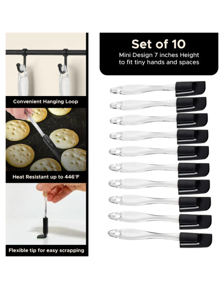 Juego de Mini Espátulas de Silicona Florida Brands - 10 Piezas