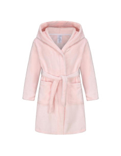 Bata de felpa con capucha para niñas Rosa 2-3 años