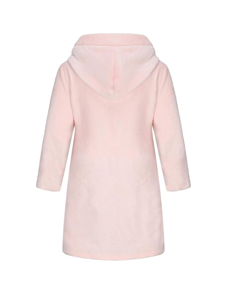 Bata de felpa con capucha para niñas Rosa 2-3 años