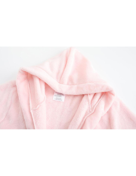 Bata de felpa con capucha para niñas Rosa 2-3 años