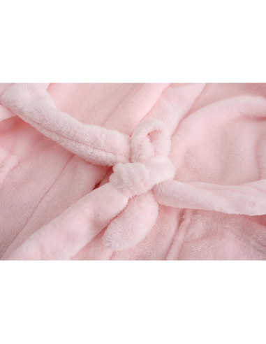 Bata de felpa con capucha para niñas Rosa 2-3 años