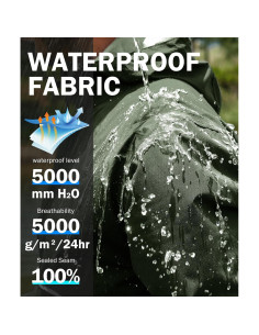 Traje de Lluvia Impermeable Swisswell 2 Piezas Unisex Verde Militar 2