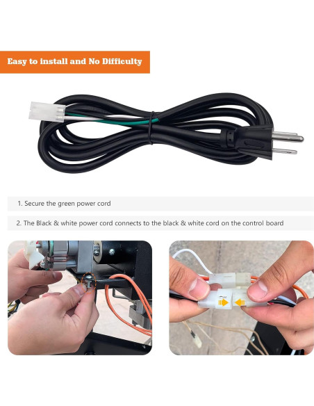 Cable de Alimentación de 1.83m YAOAWE para Parrillas de Pellet