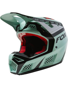 Casco de Motocross Fox Racing V3 RS DVIDE Jade Mediano 2