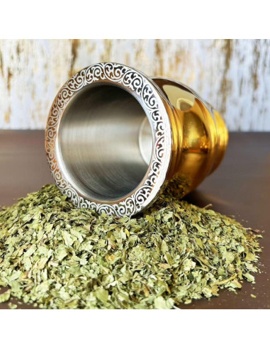Taza de Yerba Mate Proceat de Acero Inoxidable 240 ml Oro