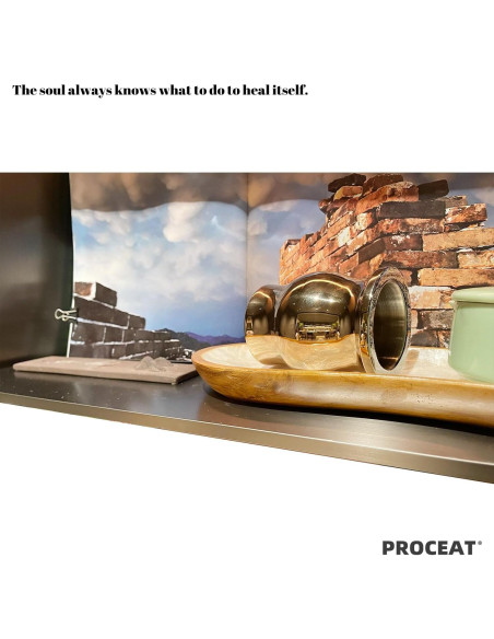 Taza de Yerba Mate Proceat de Acero Inoxidable 240 ml Oro