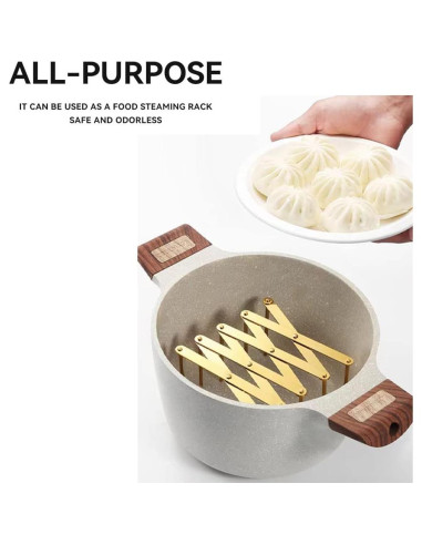 Soporte de Platos Plegable YEZILUU de Acero Inoxidable Dorado