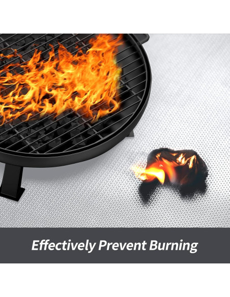 Alfombrilla a prueba de fuego MAGORUI 121.9x152.4cm para fogatas