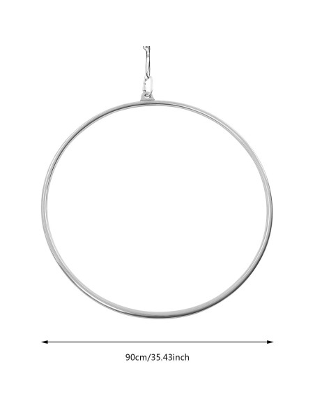 Aro Aéreo SEANESZTI 90 cm para Danza y Yoga, Carga 115 kg