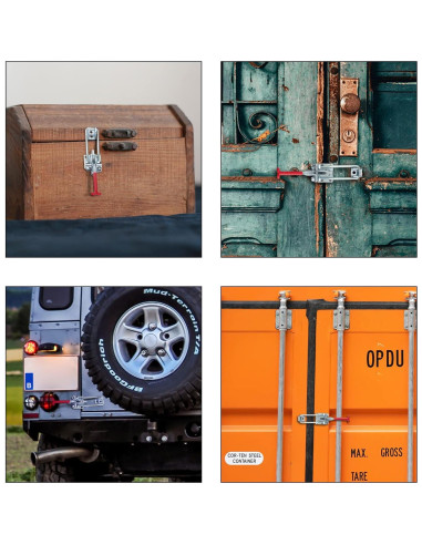 Pestillo de Palanca COOLOGIN Alta Resistencia 2000 lbs Ajustable - 2 Paquetes