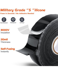 Cinta de Silicona Auto-Fusionante Arvyne 2.54cm x 10.97m 2