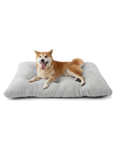 Cama para Perros Bedsure Grande Lavable 88.9x58.4cm Gris