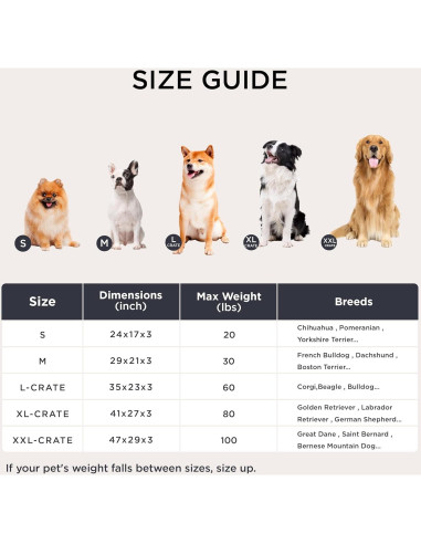 Cama para Perros Bedsure Grande Lavable 88.9x58.4cm Gris