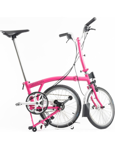 Bicicleta Plegable Brompton C Line 6 Velocidades Rosa Brillante