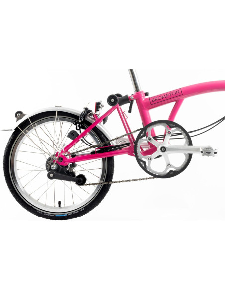 Bicicleta Plegable Brompton C Line 6 Velocidades Rosa Brillante