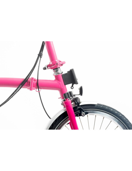 Bicicleta Plegable Brompton C Line 6 Velocidades Rosa Brillante