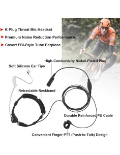Auricular Táctico con Micrófono de Garganta Motorola XPR 2