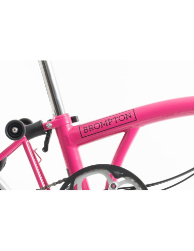 Bicicleta Plegable Brompton C Line 6 Velocidades Rosa Brillante