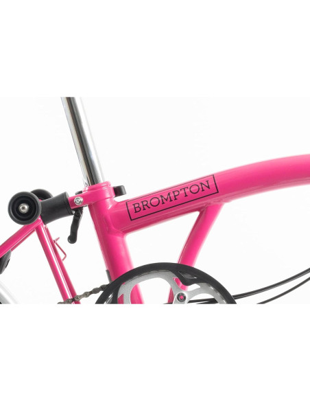 Bicicleta Plegable Brompton C Line 6 Velocidades Rosa Brillante