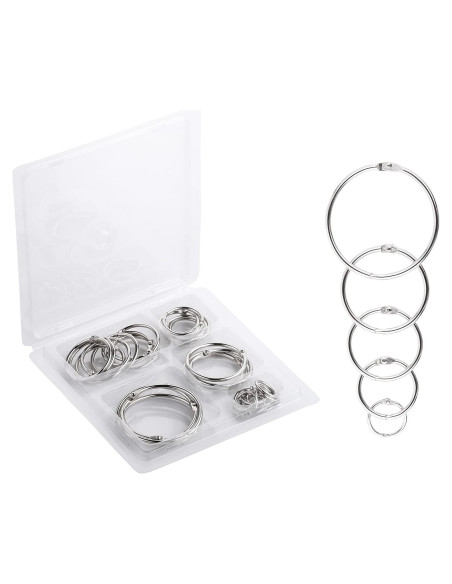 Anillos de Carpeta Mr. Pen 36 Pcs Tamaños Variados Hierro