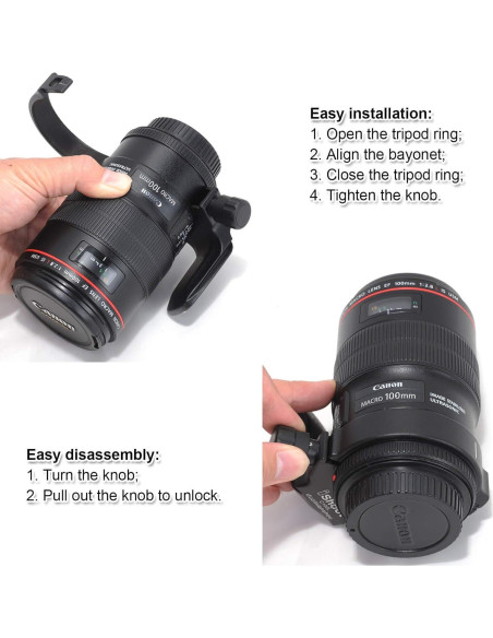 Anillo de Montaje en Trípode iShoot para Lente Canon EF 100mm