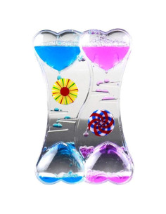 Reloj de Arena Doble Corazón YuanHolumid 15.24 cm Azul Rosa