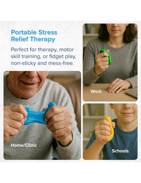 Masa de Terapia Life Works 4 Colores Silicona No Tóxica 340g