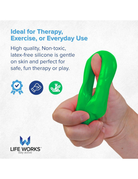 Masa de Terapia Life Works 4 Colores Silicona No Tóxica 340g