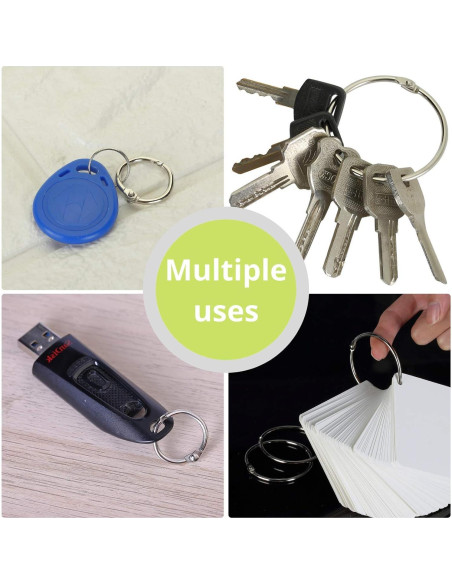 Anillos de Carpeta Mr. Pen 36 Pcs Tamaños Variados Hierro