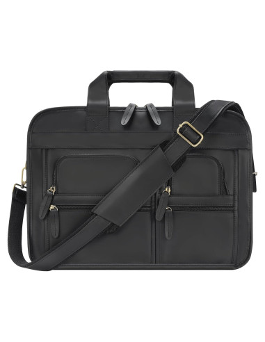 Maletín de Cuero Jack&Chris para Hombres 15.6" Impermeable