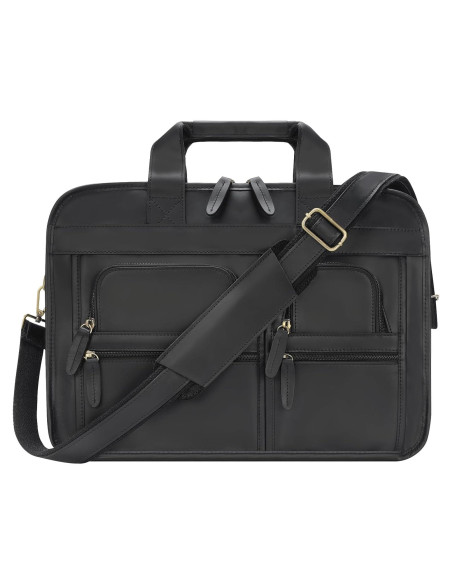 Maletín de Cuero Jack&Chris para Hombres 15.6" Impermeable