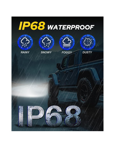 Bombillas LED AUTOONE H11 9005 70000LM 6500K Paquete de 4